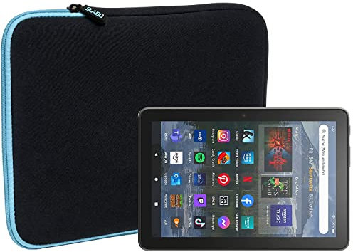 Slabo Funda Universal para Amazon Fire HD 8 Tablet (2022, 12.ª Gen.) | Fire HD 8 Plus Tablet (12. Gen. - 2022) Funda Protectora de Neopreno - Turquesa/Negro