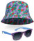 Disney Stitch Outdoor Hut mit Passender Sonnenbrille Kinder Größe, Anti-UV Shades + Sonnenhut Kinder, Langlebig Kinder Sonnenhut mit Innenschweißband, für 5-12 Jahre (Lila/Mehrfarbig)