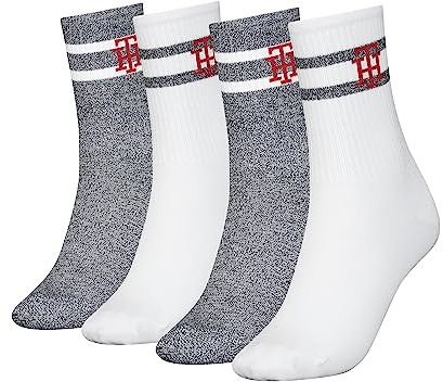 Tommy Hilfiger Damen CLSSC Sock, Navy Combo, 35/38 (4er Pack)