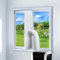 BROSYDA Cubierta Aislante Universal de Ventanas con Doble Cremallera, Kit de Sellado de Ventana Blanco Impermeable de 300 cm, Apto para Todos los Aparatos de Aire Acondicionado Portátiles