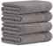 Luckytowel Handtücher Set 50x100 cm 100% Baumwolle, Handtuch-Set 4er Pack Grau