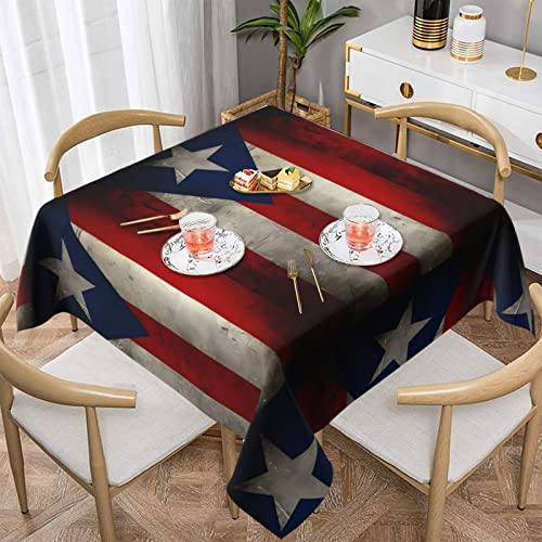 DMORJ Puerto Rico, Tischdecke, Flaggen-Druck, 152,4 x 152,4 cm, runde Tischdecke, perfekt für Buffet-Tische, Partys