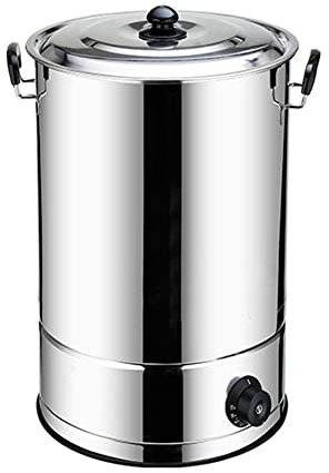 ANSNOW Catewater Boiler, Stainless Steel Lockable Lid & Base Cateurn, for Home Party Hot Water Milk Tea Coffee Commercial Water Boiler/-/50L