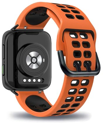 KUWAI Armbänder für OPPO Watch 46mm Armband, Silikon Atmungsaktives Armbänder mit OPPO Watch 46mm ArmBand für Herren Damen Armband mit OPPO Watch 46mm (E)