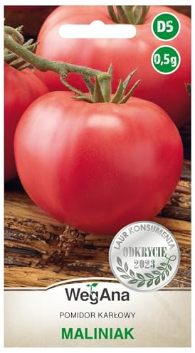 WegAna Tomaten Maliniak 0,5g Samen Zwergtomate Tomatensamen Robuste Gemüsesamen Gemüse Samen Anzucht Saatgut Gewächshaus Garten Balkon Mittelfrühe