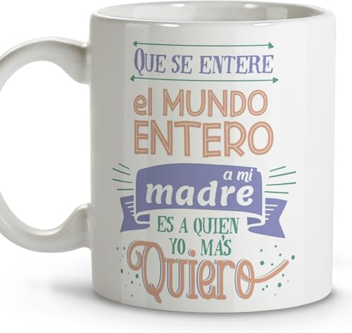 LolaPix Regalo cumpleaños madre. Tazas de cafe. Regalo madre. Regalos para madres. Taza cerámica 330 ml.