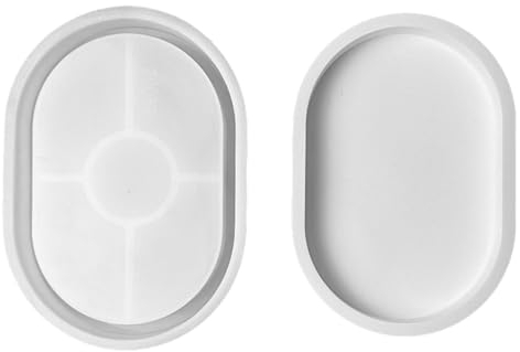 ALEFBET Silikonformen Gießformen, Silikonform Tablett Dekorationen, Gipsformen zum Gießen (Tablett - Oval)