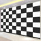Panoramique Murale Damier Noir Et Blanc Papier Peint Intissé pour Salon Chambre Enfant Chambre Décoration Murale Poster Tableaux Photo Muraux 200x140 cm