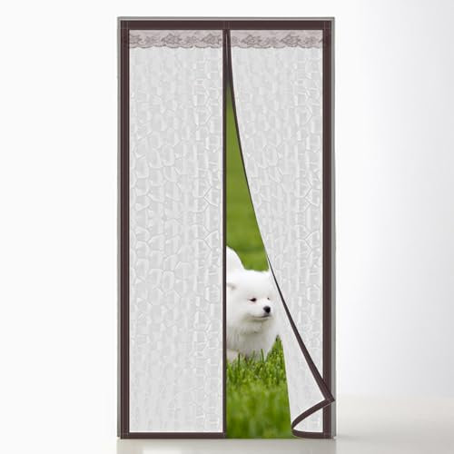 Insulated Door Curtain 200x230cm Household Soundproof Door Draught Excluder Curtain for Air Conditioner Room and Bedroom Coffee Color