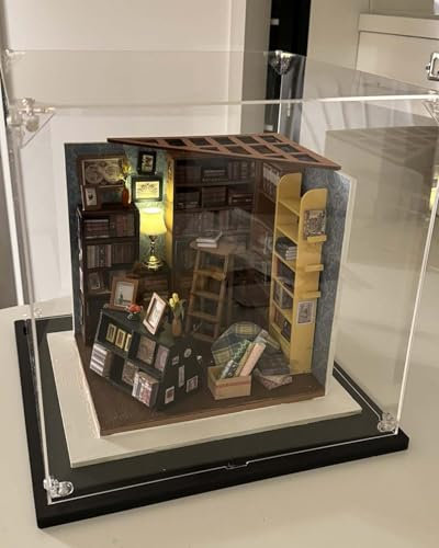 Acryl Vitrine Acrylwürfel, Durchsichtige Boxen zur Präsentation, Actionfiguren, Spielzeug-Organizer, Staubschutzhülle mit Sockel, Stapelbare Acrylvitrine, Alternative Glasvitrine(30x30x30cm(12x12x12in