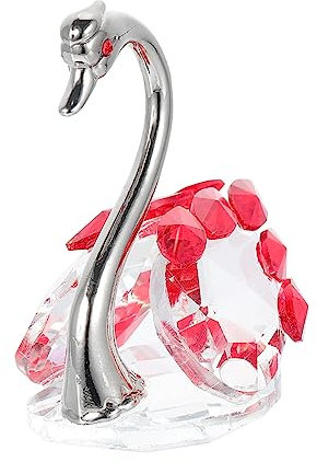 Garneck Kristallschwanenstatue Für Schreibtisch Kristallhandwerk Schwanenfigur Kristallschwan Ornament Heimdekoration Hochzeitsdeko