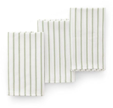 GAMUSI Paños de Cocina algodón, Paquete 3 Unidades, Trapos 45x70 cm Color Verde