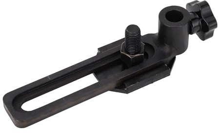 Hyuduo Alloy Steel Lathe Tool Rest Base 230mm for Wood Lathe, 20mm Mounting Hole Compatible with 4-Inch and 5-Inch Posts, Includes Finger Guide, Black Coated Woodworking Tool Holder