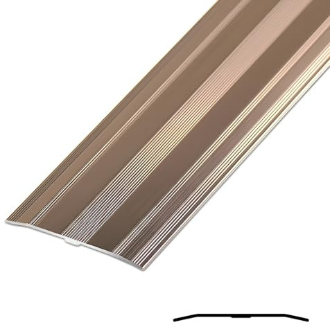JXNVHJ Bande De Transition De Sol en Aluminium - Largeur 6 Cm Barre De Seuil Profilé De Transition, Disponible en Plusieurs Finitions(Rose Gold,90cm)