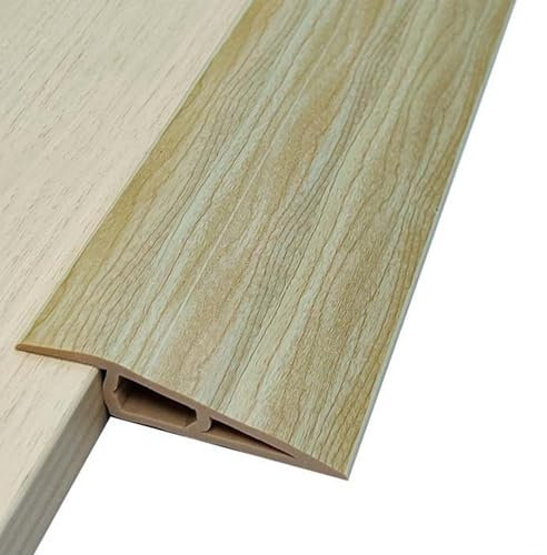 Rubber Threshold Ramp,1M x 7cm Self Adhesive Floor Transition Strip Floor Threshold Carpet Laminate Vinyl Flooring Tile Edging Trim Threshold Reducer for Floor Wheelchair, Wooden Grain