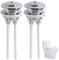 Juego de 2 pulsadores universales para inodoro de 40 mm, pulsador para inodoro de doble descarga, adecuado para inodoros con un diámetro de orificio de tapa de 37-44 mm, ahorro de agua, fácil instalac