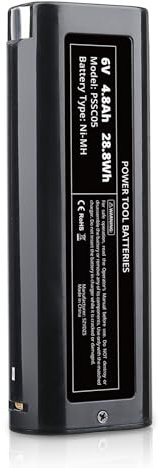 6V 4.8Ah 404717 Ni-MH Replacement for Paslode Battery Compactible with Paslode 404717 B20544E 404400 900400 IM250 IM250A IM350A B20720 CF-325 IM200 F18