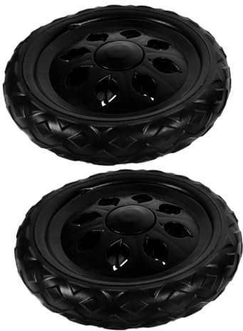 Abaodam 2 Stück Einkaufswagenräder Einkaufskorbräder Rad Ersatzteil Zauberer Puppenwagen Trolley-räder Rollen Ersatzräder Für Wagen Schlüssel Gepäckwagenrolle Black Plastik
