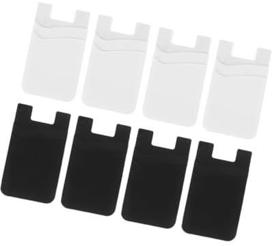 UKCOCO 8pezzi Adesivo Silicone Per Smartphone Portacarte Wallet Autoadesivo Per e