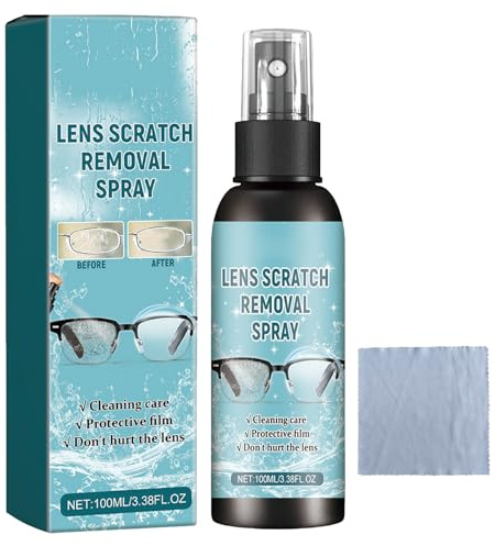 Lens Scratch Remover Spray,Glass Scratch Remover,Repair Spray for Fingerprints,Eyeglass Cleaning Tools for Lenses Screens,Cleaner Spray for Scratch,Eyeglass Lens Cleaning