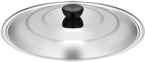 Omelet Cover Lid For Pots Pans And Skillets Pan Fit 11 Diameter Cookware Stainless SteelReplacement Metal Pot Lids Frying Mini Rice (Silver, 30cm)
