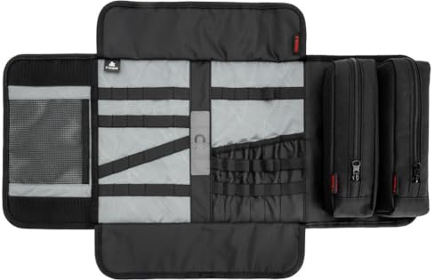 Tusk Delano Tool Roll - Roll-Up Tool Pouch Wrench Sturdy Organizer Tool kit Compatible with Harley, Enduro, Dirt Bike, UTV, and Motorcycle Accessories Gear,