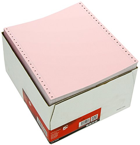 5 Star Listing Paper 2-Part NCR 11inchx241mm Plain White and Pink [1000 Sheets]