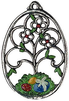 Zinnfigur Osterei mit Osternest
