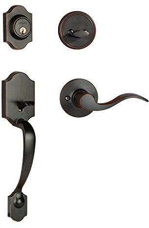 Dynasty Hardware Dynasty Hardware Denver Türklinke für Vordertür, gealtertes Öl eingerieben Bronze, mit Heritage-Hebel, linke Hand