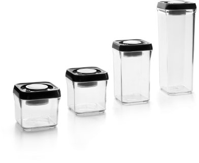 Ibili 788605-Recipiente para Alimentos (500 ml) ENVASE DE VACIO APILABLE Cuadrado 500ML, Stainless Steel