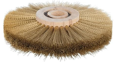 KS Tools 963.9596 Cepillo circular de alambre de bronce estañado BRONZEplus, ondulado, Ø 150 mm