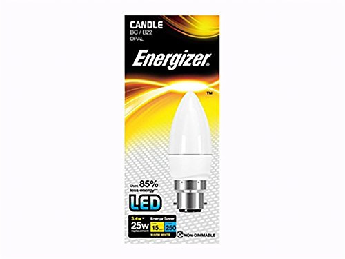 Energizer LED Energy Saving Lightbulb, B22, 3.4 W, Warm White