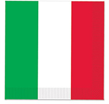 Beistle 58079 Beverage Napkins, (16 Pack), Red/White/Green
