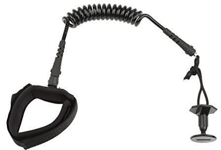 Bodyboard Rand von Soft verstellbar Spiralkabel bicipite Leine Handgelenk mit Spitze, schwarz, XXL