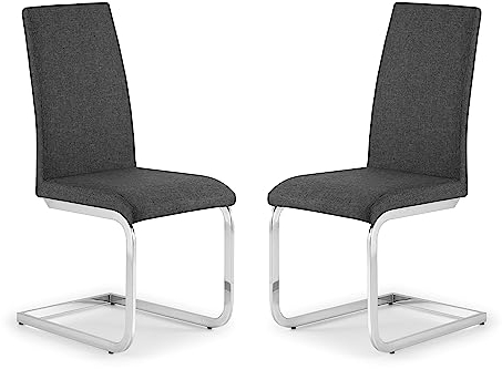 Julian Bowen Roma Freischwinger-Stuhl, 2 Stück, grau