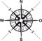 GRAZDesign Wandtattoo Kompass Wohnzimmer Maritime Deko | Wandaufkleber Outdoor und Indoor - 30x30cm / 070 schwarz