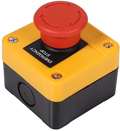 Interruttore di emergenza, guscio di plastica rosso Interruttore di pulsante di arresto di emergenza a fungo 1Pc 660V 10A