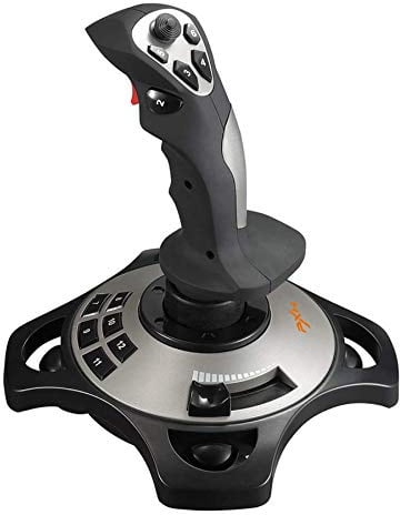PXN - 2113 USB Flight Stick PC Joystick Controller Simulator Gamepad Wired Gaming Control for Flight Stick Simulation Games, Advanced Throttle 4 Axis 8 Way HAT Switch, for Windows XP/Vista/7/8/10