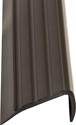 Treppenkantenprofil aus Kunststoff, Länge 110 cm, schwarz, Winkelprofil für Treppenstufe, rutschhemmendes Treppenprofil