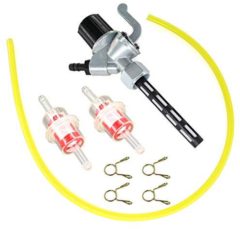 AISEN Benzinhahn mit Benzinfilter 1m Benzinschlauch (5x8) für Simson SR50 SR80 KR51/1 KR51/2 AWO SR MZ RT BK ES TS ETZ EMW IWL