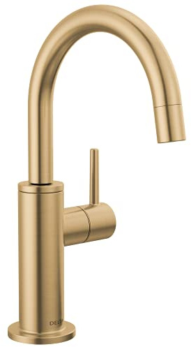 Delta Contemporary Beverage Dispenser Faucet, Brushed Gold Drinking Water Kitchen Sink Faucet, Champagne Bronze 1930-CZ-DST