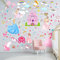 Censen 124 Stücke Prinzessin Einhorn Wandaufkleber Schloss Fee Regenbogen Wand Abziehbilder Abnehmbare Prinzessin Aufkleber Prinzessin Party Dekorationen für Kinder Baby Kindergarten Wand Dekor