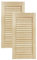 DecoMeister Lamellentüren aus Holz Massivholz Lamellentür Holztür Schranktür mit offenen Lamellen für Kleiderschrank Möbelfronten 294x606 mm 2-er Pack
