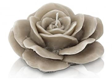 CERERIA PARMA Candela Rosa Tea Grande Candela Decorativa Cera Tortora Ø18 H10 cm