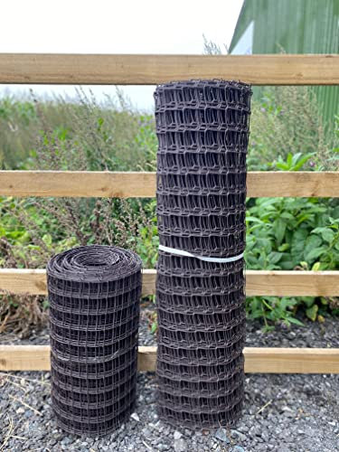 Just The Job Supplies Brown Multi-Purpose Garden Mesh - Plastic Border Netting Climbing Plant Trellis Pet (50mm x 50mm Hole, 0.5m 5m)