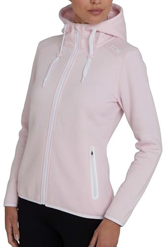 TCA Revolution Tech Hoodie Felpa con Cappuccio da Donna da Corsa con Tasca Zip - Rosa, M