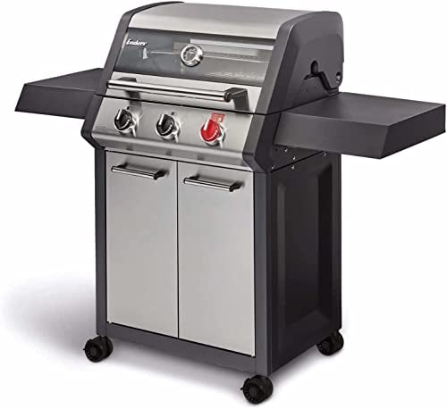 Enders Monroe Pro X 3 S Turbo, Barbecue a gas 3 Bruciatori, BBQ Grill da esterno con Turno Zona, HEAT RANGE, Coperchio con Termometro & finestra Panovision, Facile Pulizia, 30 mbar #837433