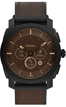 Fossil Hybrid Smartwatch Machine Gen 6 da uomo con frequenza cardiaca, attività e sonno e statistiche dettagliate sul benessere. FTW7068