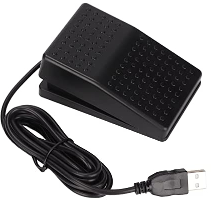 Annadue USB-Fußpedal Einzelfußschalter, One Key Customized Computer Keyboard Action Pedal HID, Hochempfindliches Mechanisch Programmierbares Einzelfußschalterpedal mit 2 M Kabel für Computer