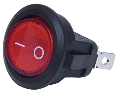 Interrupteur A Bascule Bipolaire ON OFF Rouge 3 Broches 220V